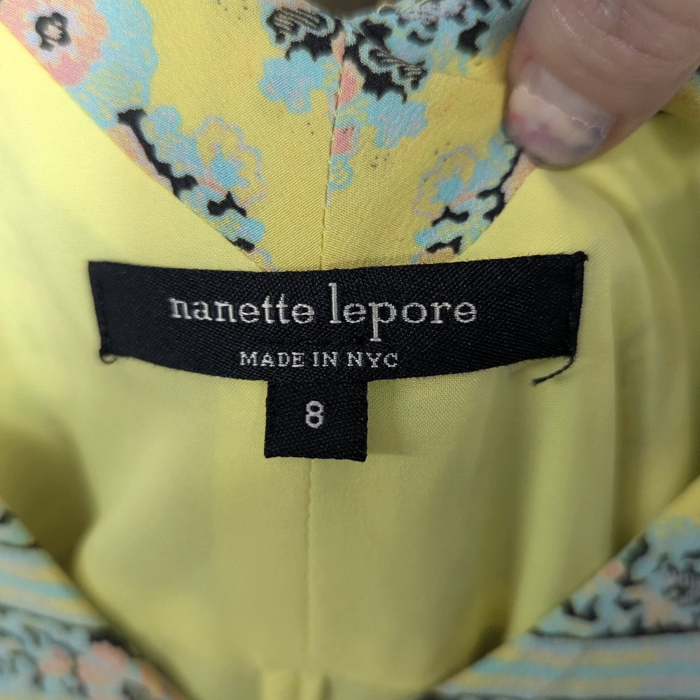 Nanette Lepore NYC 100% Silk Floral Handkerchief Maxi 8 - Picture 3 of 10